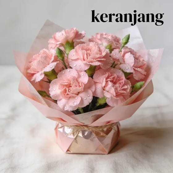 Karangan Bunga Carnation Lembut