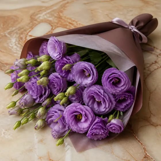Bunga Segar Lisianthus Ungu Potong