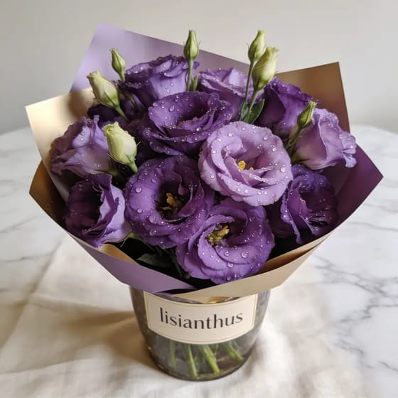 Karangan Bunga Lisianthus Ungu