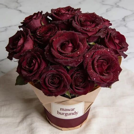 Buket Wisuda Burgundy