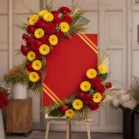 Bunga Ucapan Selamat Mix Merah Kuning