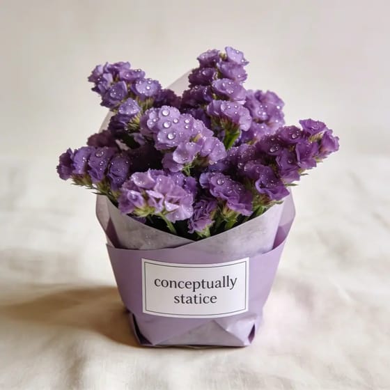 Karangan Bunga Statice Ungu