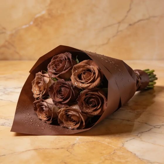 Buket Bunga Coklat dan Mawar