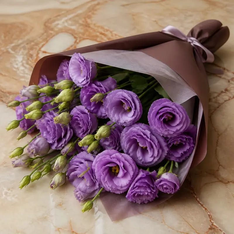Bunga Segar Lisianthus Ungu Potong
