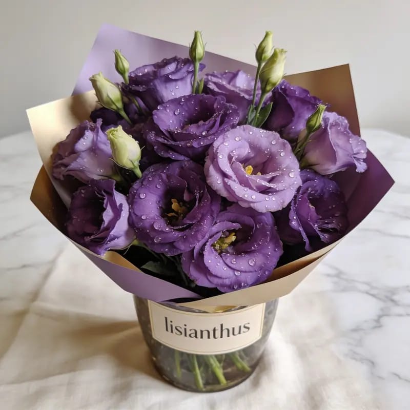 Karangan Bunga Lisianthus Ungu