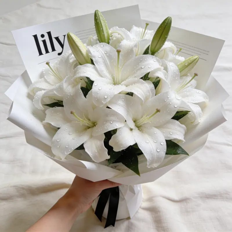 Buket Wisuda Lily Putih