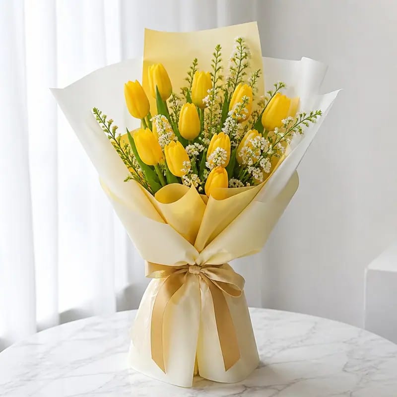 Buket Wisuda Tulip Kuning