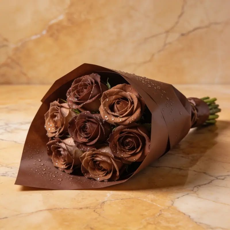 Buket Bunga Coklat dan Mawar
