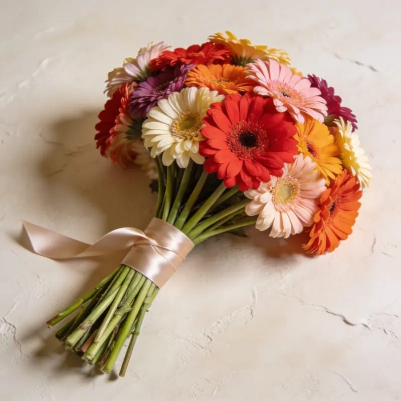 Bunga Segar Gerbera Pelangi