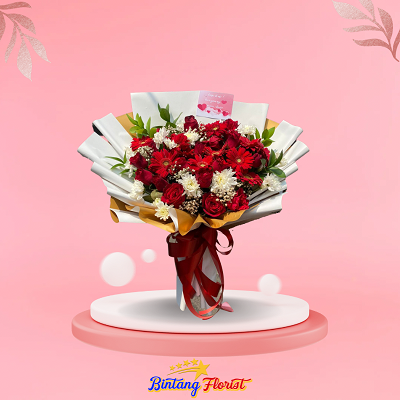 Sewa Bunga Buket Murah Dau